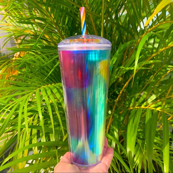 Starbucks Multi Colored Rainbow Kaleidoscope Dome Cup Tumbler 24oz Venti 2020 - Picture 4 of 15